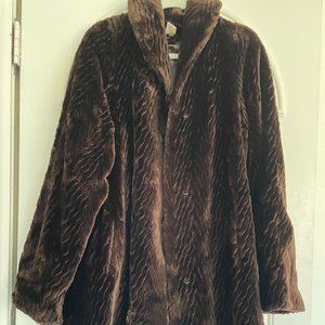H.F Greenfield & Sons Vintage Brown faux fur coat
